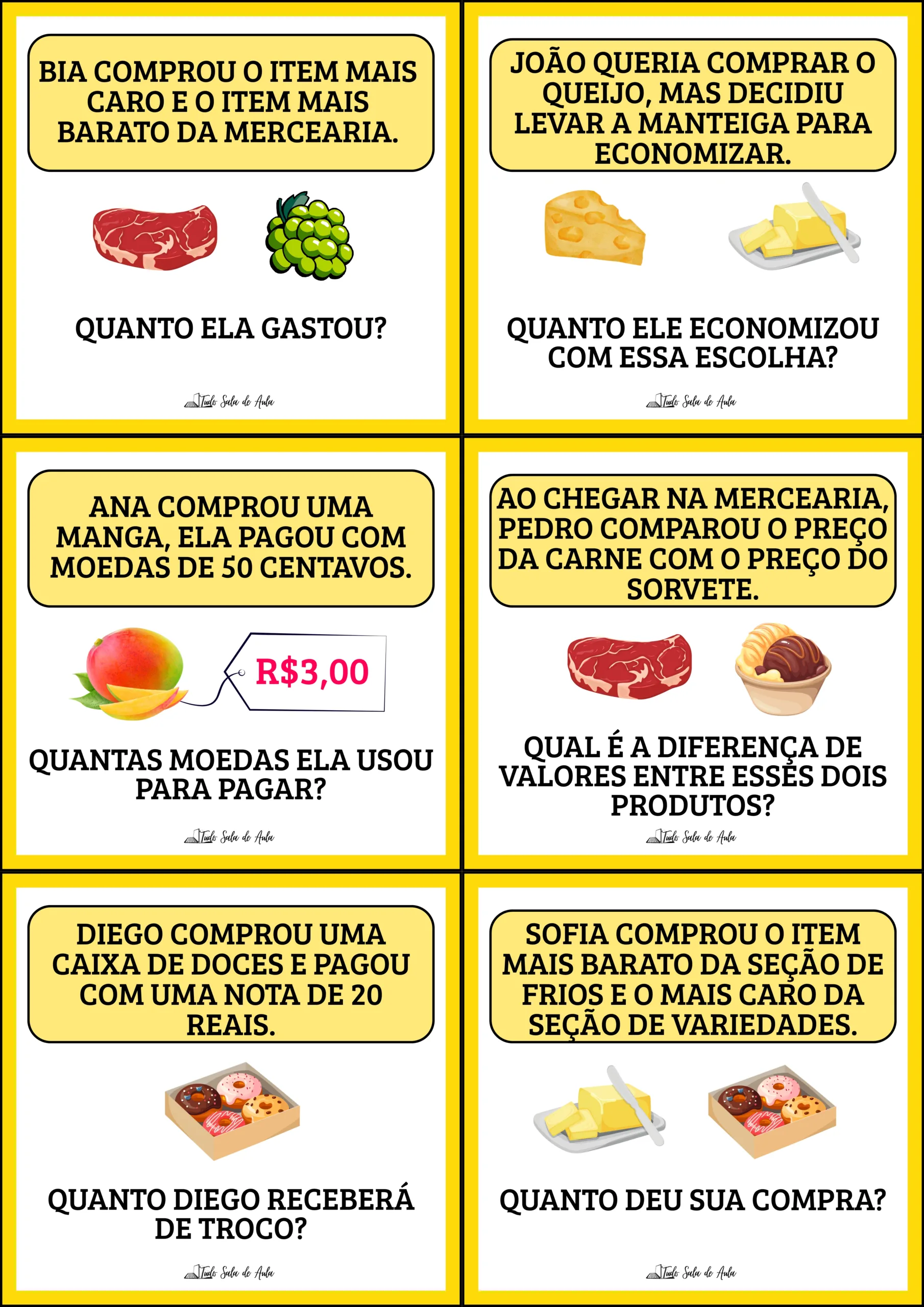 Jogo da Mercearia Matemática