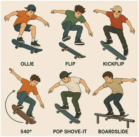 Atividade de Educação Física sobre Skate