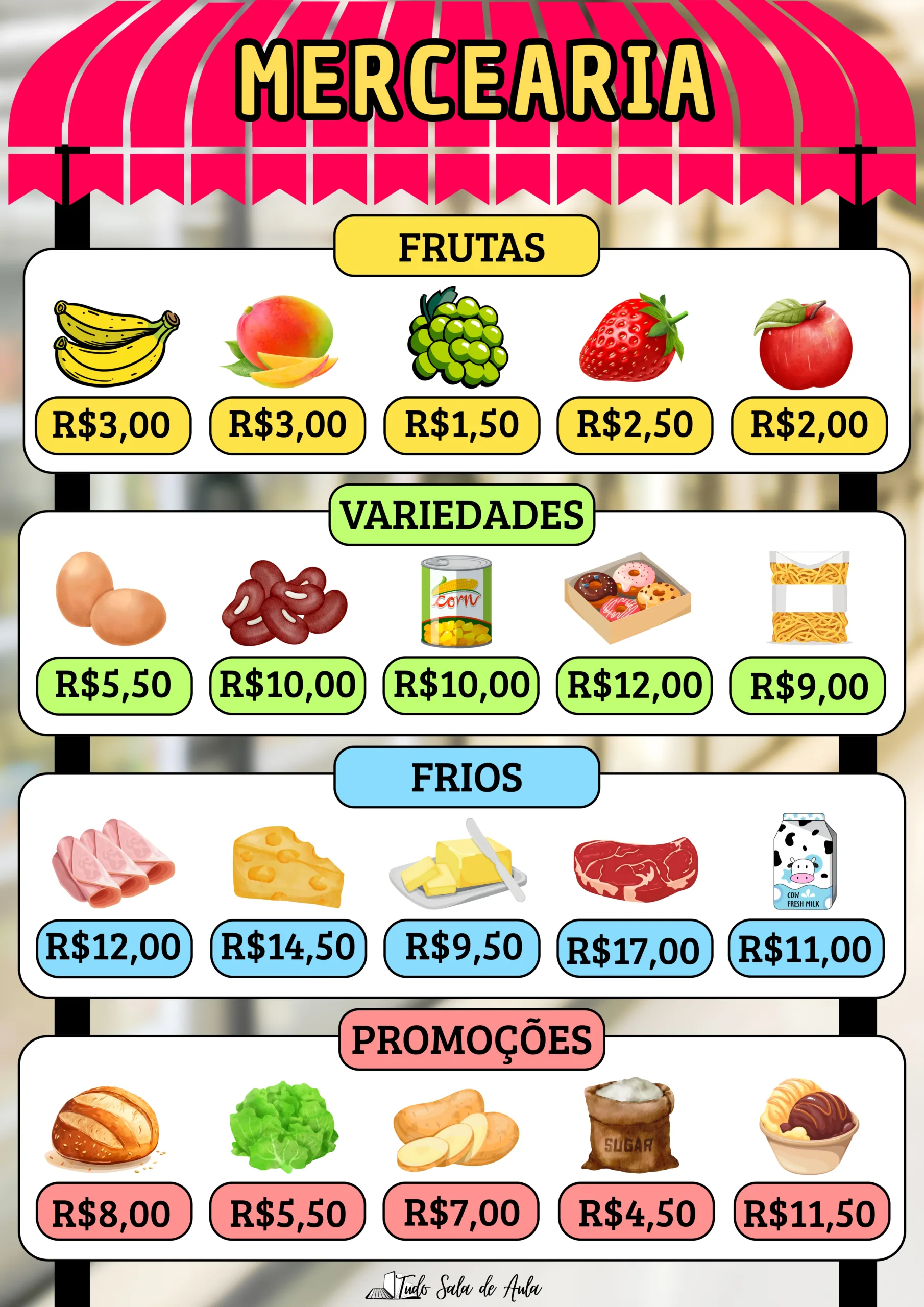 Jogo da Mercearia Matemática