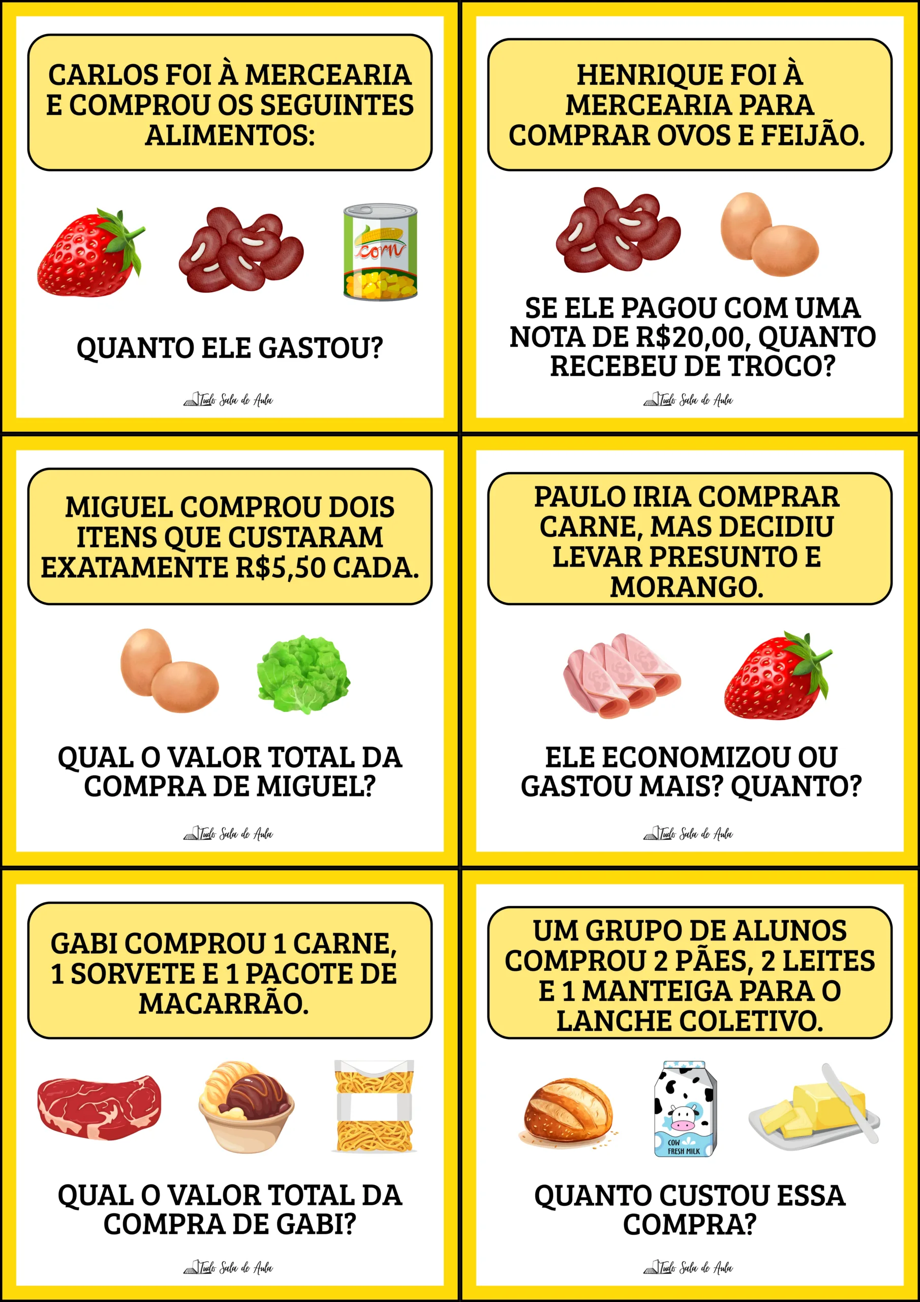 Jogo da Mercearia Matemática