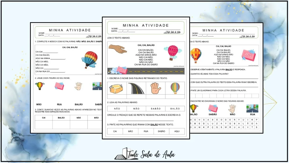 atividade cai cai balão educação infantil