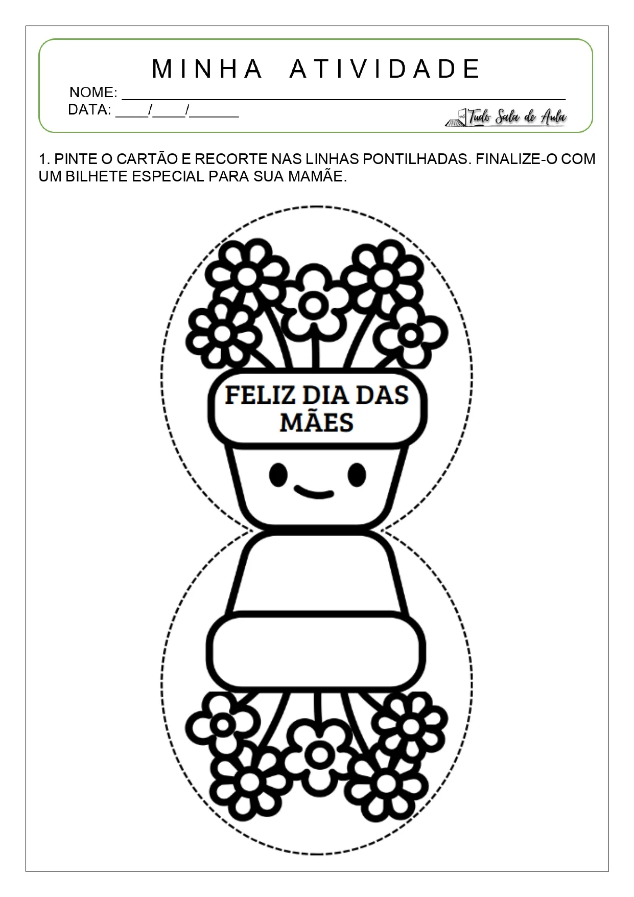 atividade de arte dia das mães