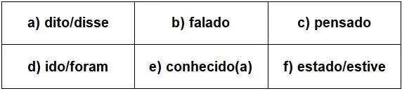 Atividade inglês verbos no infinitivo gerúndio e particípio