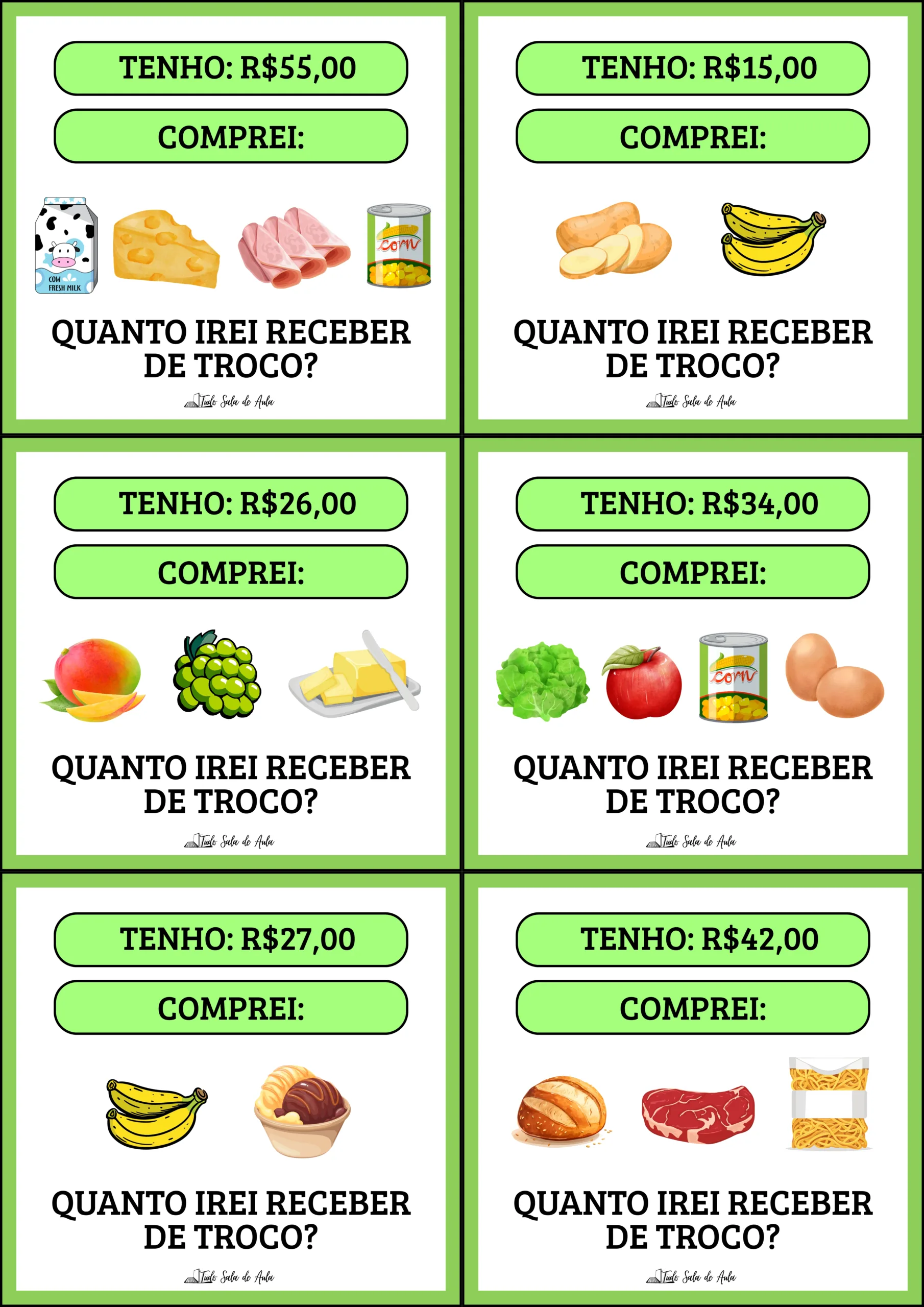 Jogo da Mercearia Matemática