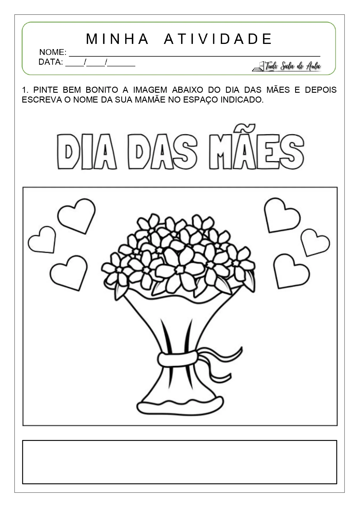 atividade de arte dia das mães