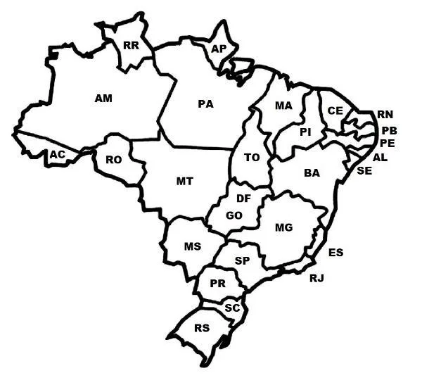 Atividades estados e regiões brasileiras