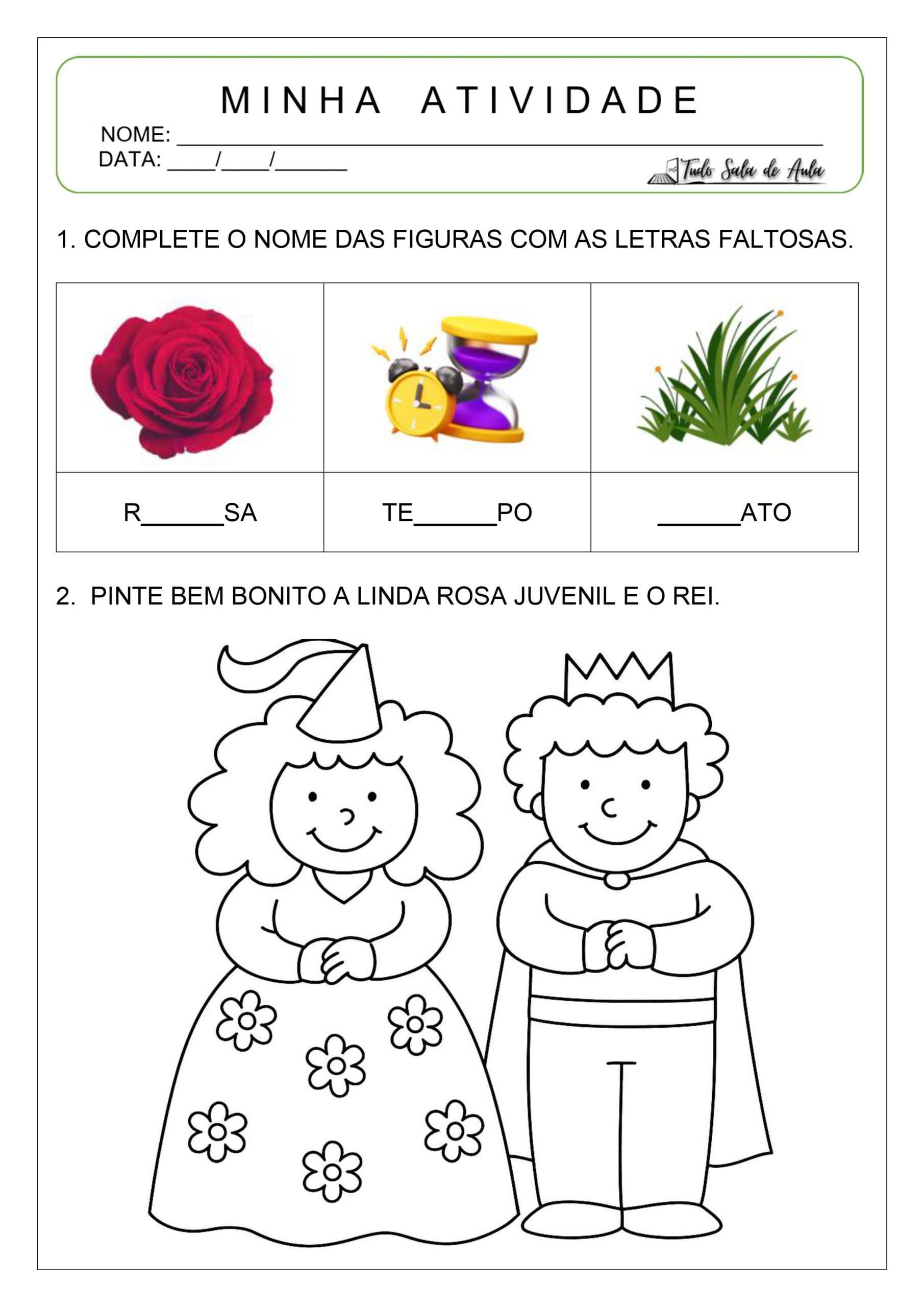Atividade a linda rosa juvenil educação infantil