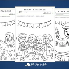 10 Desenhos para Colorir sobre Festas Juninas