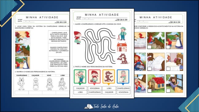 Atividades da Chapeuzinho Vermelho para a Educação Infantil