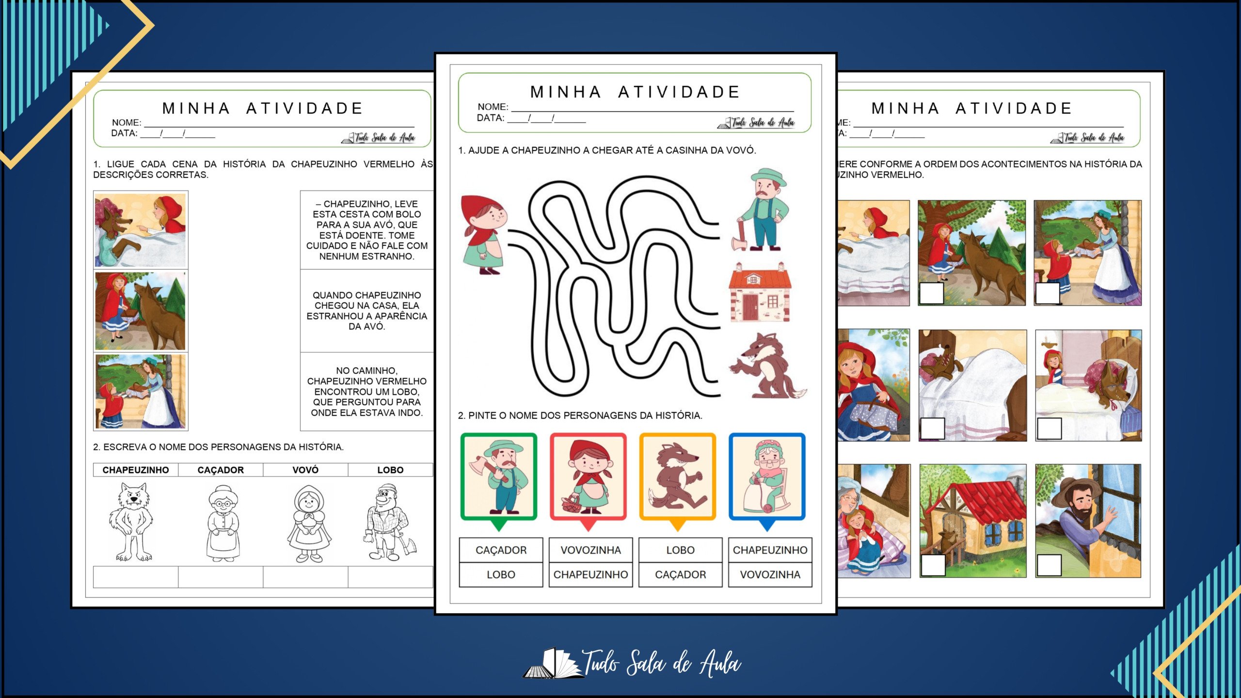 atividade chapeuzinho vermelho educação infantil