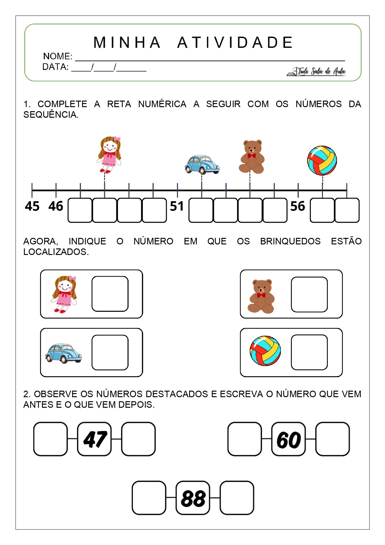 Sequência numérica até 100