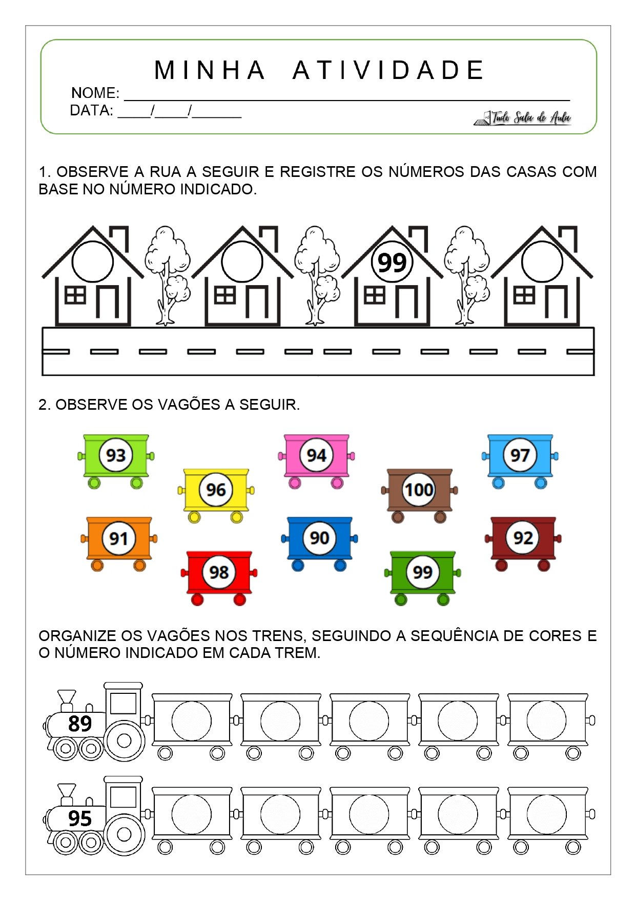 Sequência numérica até 100