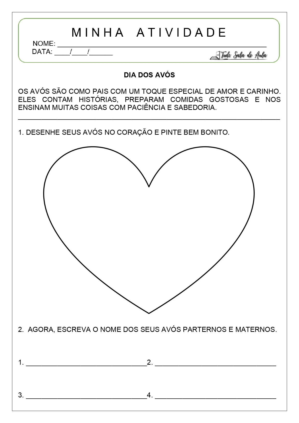 atividade dia dos avós