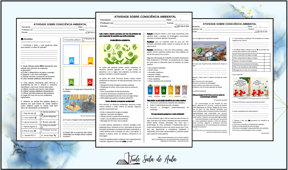 atividades consciência ambiental 