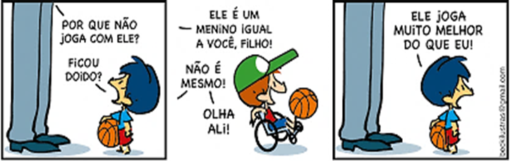 Atividade de inclusão no esporte