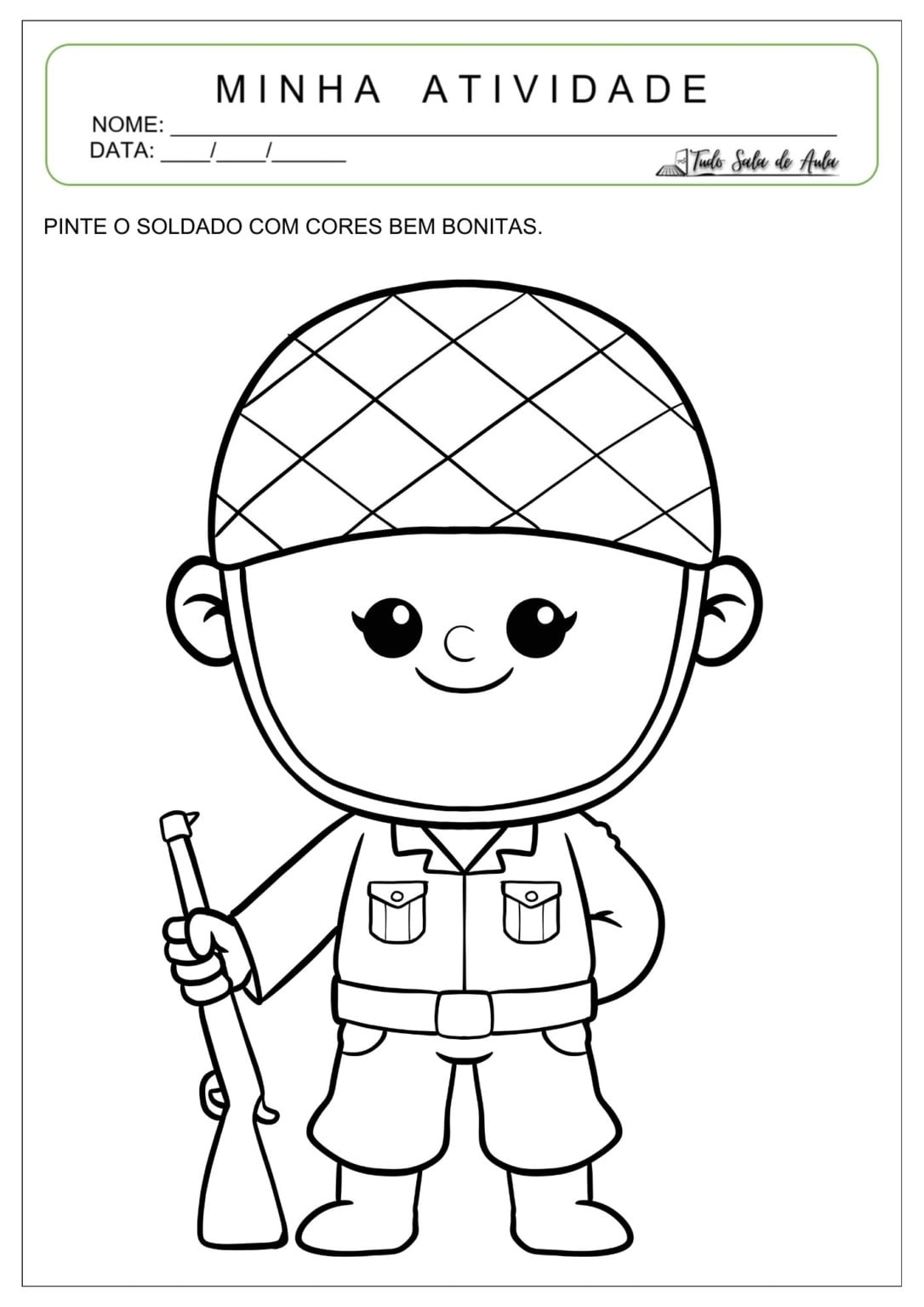 10 Atividades sobre o Dia do Soldado para Educação Infantil - Tudo Sala ...