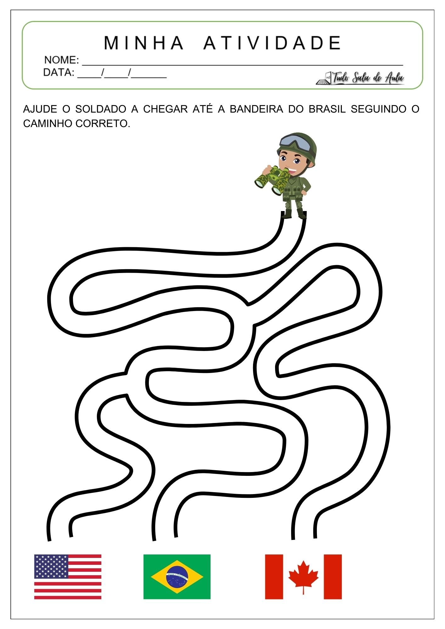 10 atividades sobre o dia do soldado