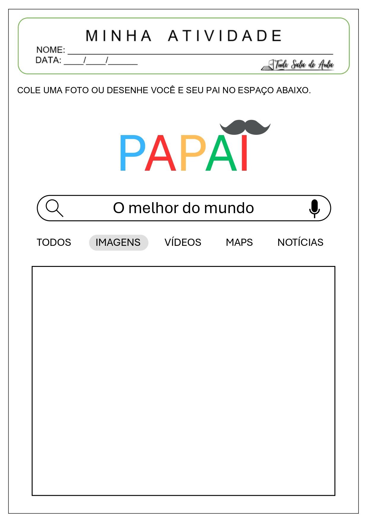 atividade dia dos pais