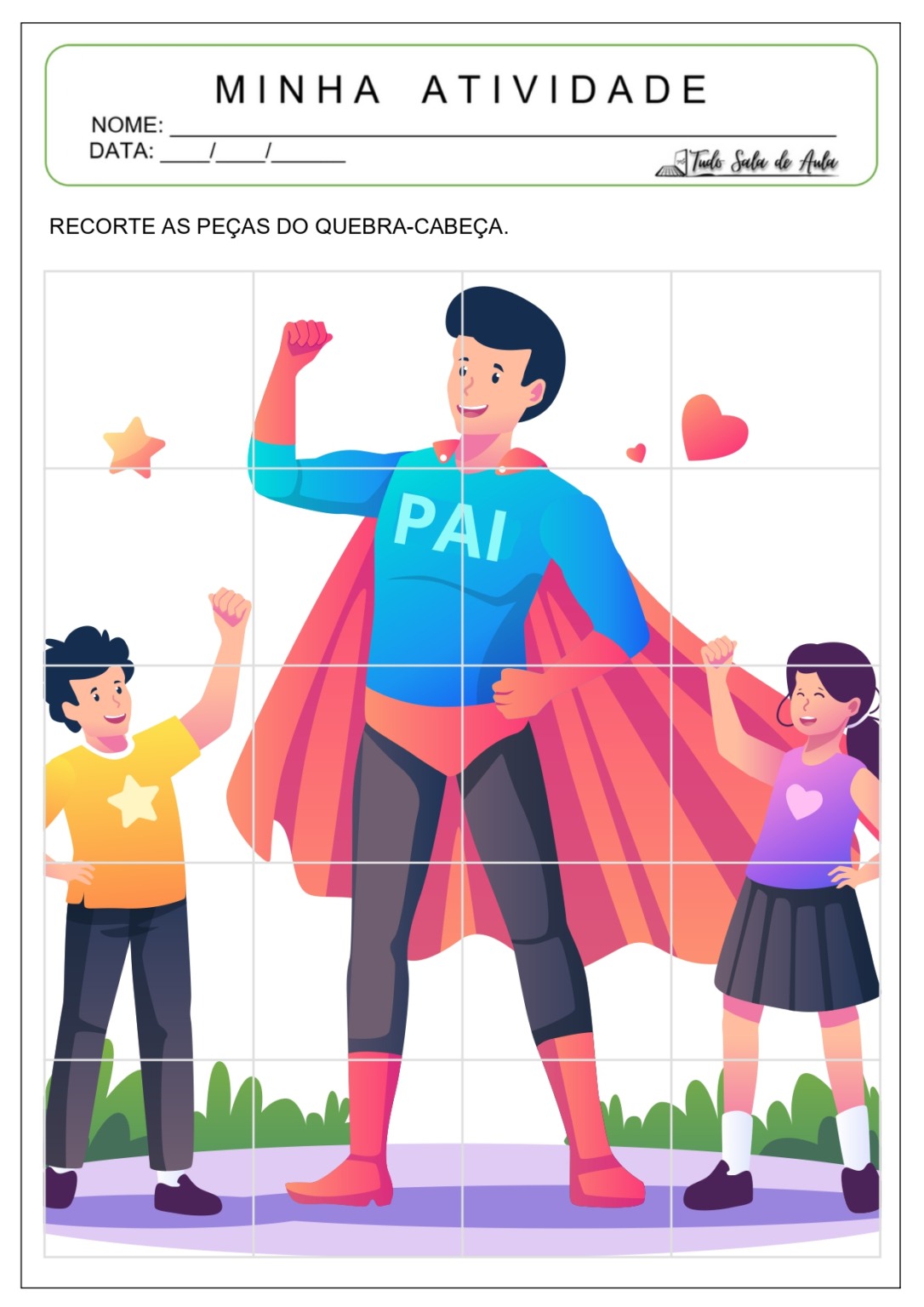 10 Atividades de Arte do Dia dos Pais para imprimir - Tudo Sala de Aula
