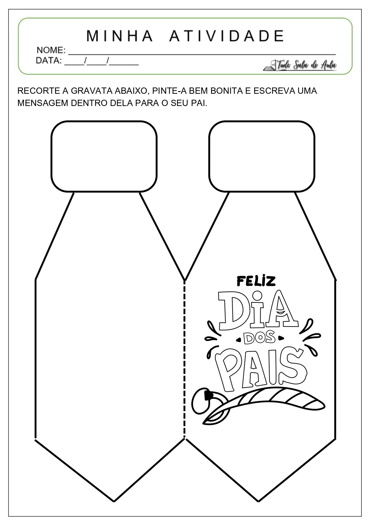 atividade dia dos pais