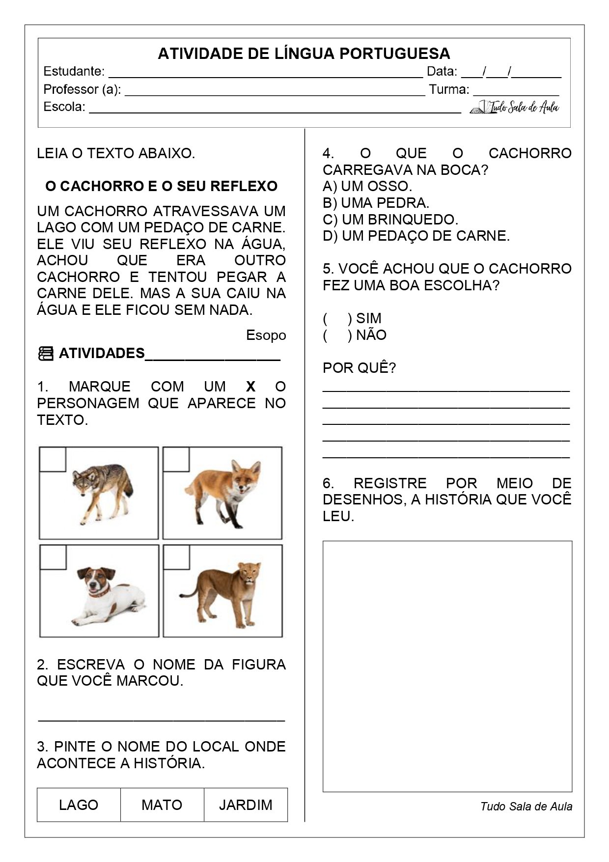 atividade elementos da narrativa