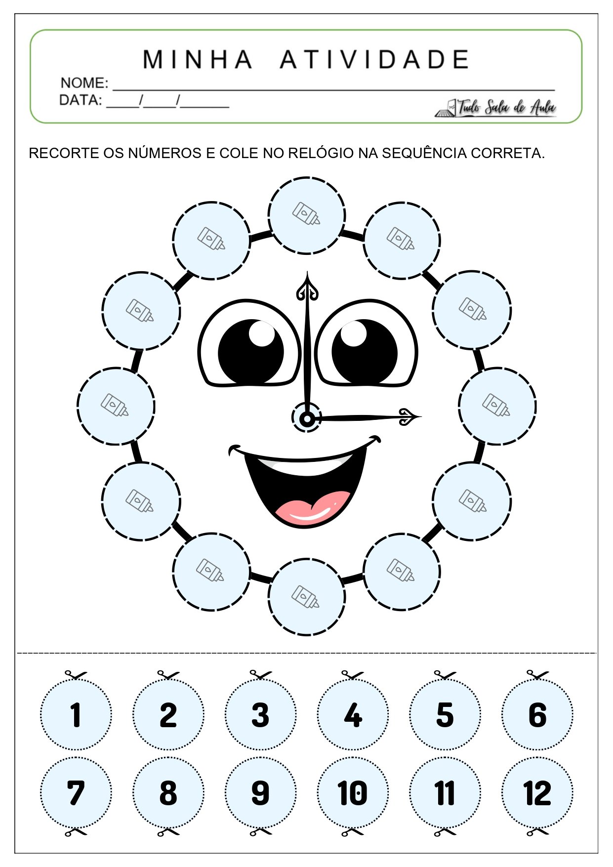 atividades de recorte e colagem com números e quantidades