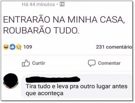 atividade comentários de redes sociais