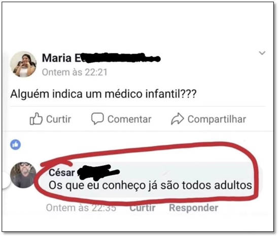 atividade comentários de redes sociais