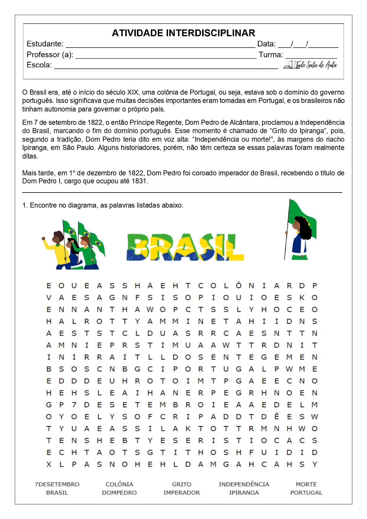 atividades da semana da pátria