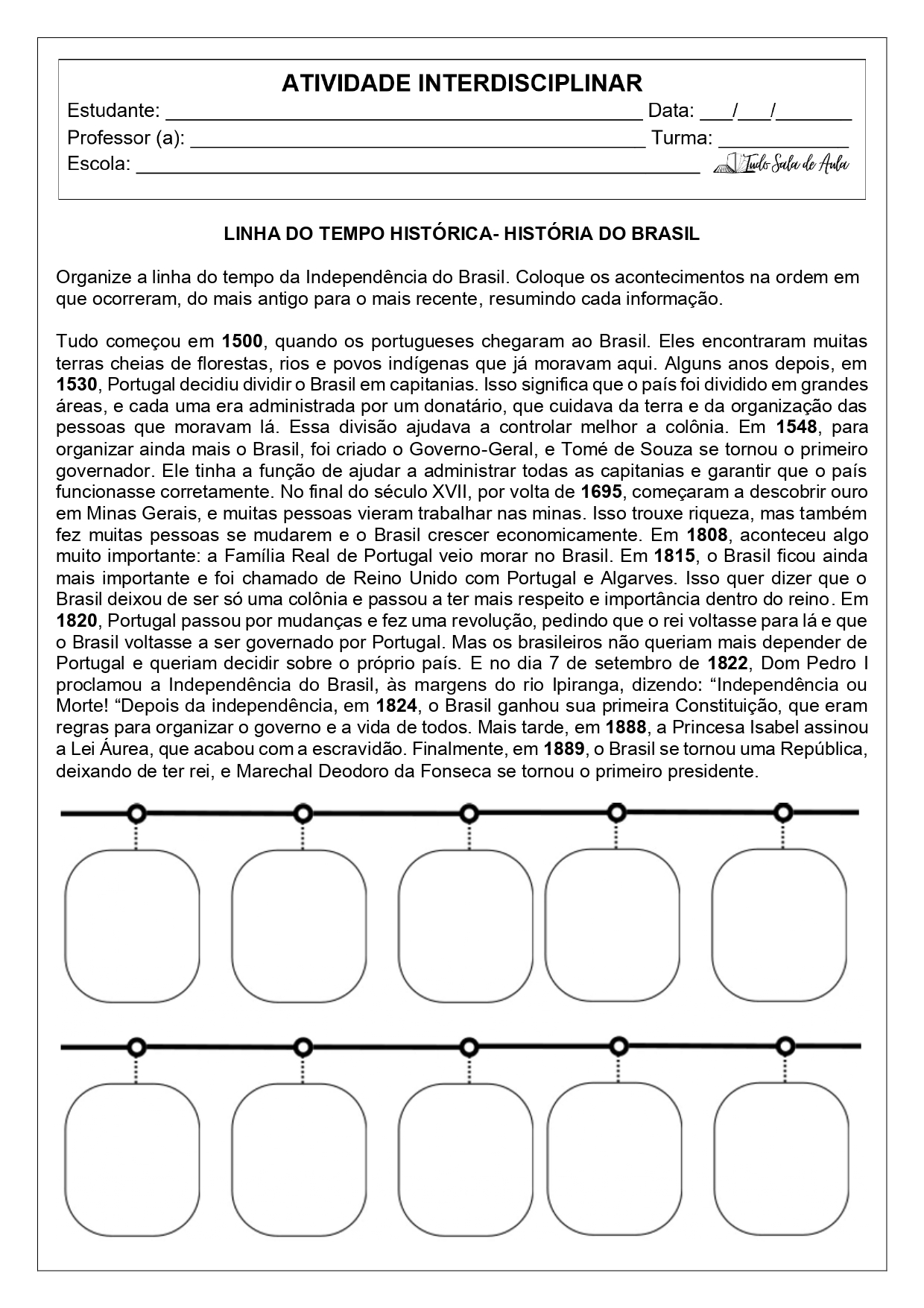 atividades da semana da pátria