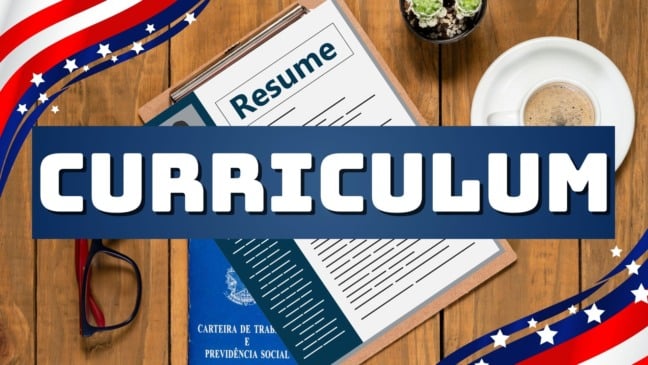 Atividade de Inglês sobre Currículo - Leitura e Vocabulário - Anos Finais