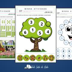 10 Atividades de Recorte e Colagem sobre Quantidades - Educação Infantil
