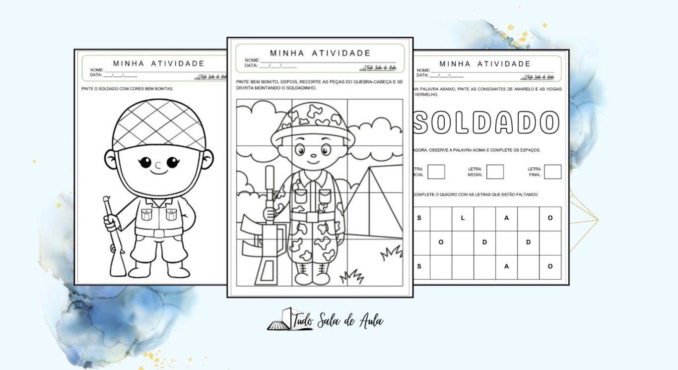 10 atividades sobre o dia do soldado