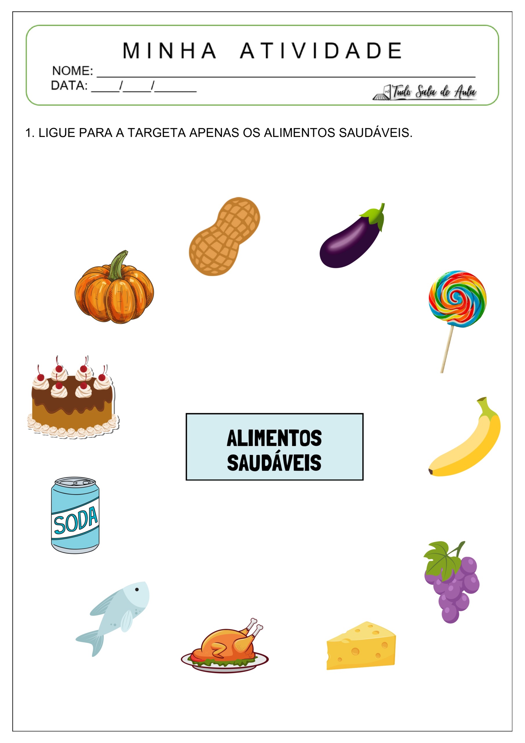 atividade alimentos saudáveis