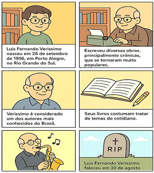 atividade biografia de Luis Fernando Verísimo