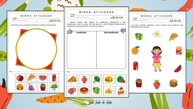 Atividades sobre Alimentos Saudáveis para o Maternal