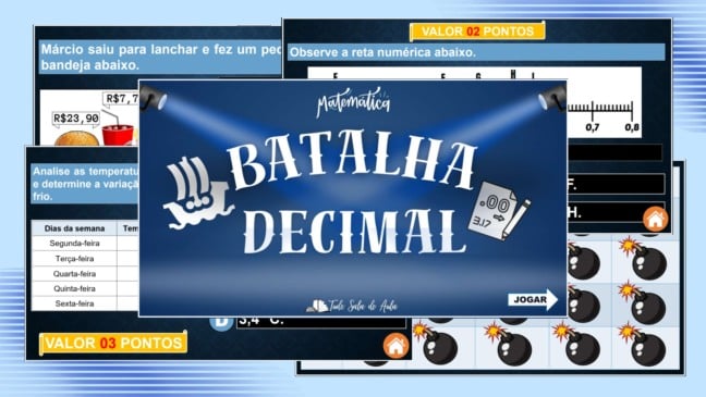 Gincana de Matemática: Batalha Decimal - Pronta Aplicação