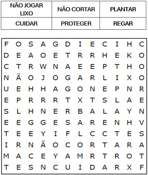 atividade sobre o dia da árvore