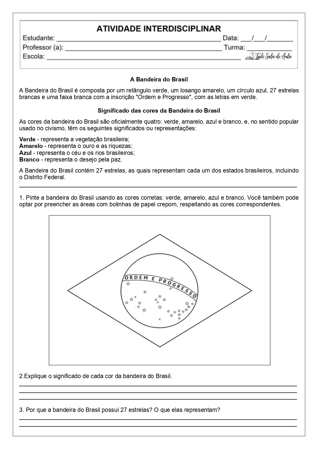 atividades da semana da pátria