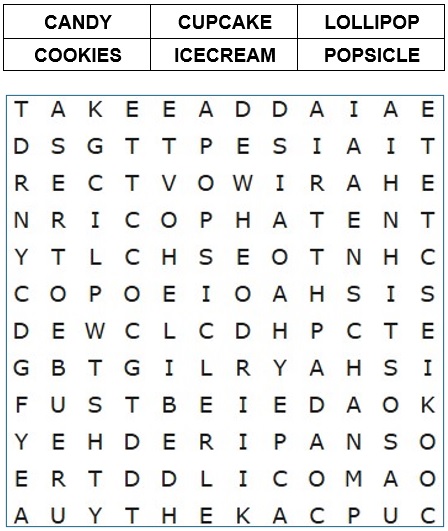 atividade doces e sobremesas