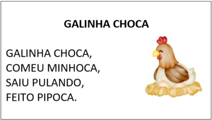 Atividade da Parlenda Galinha Choca Comeu a Minhoca - 1º ano - Tudo ...