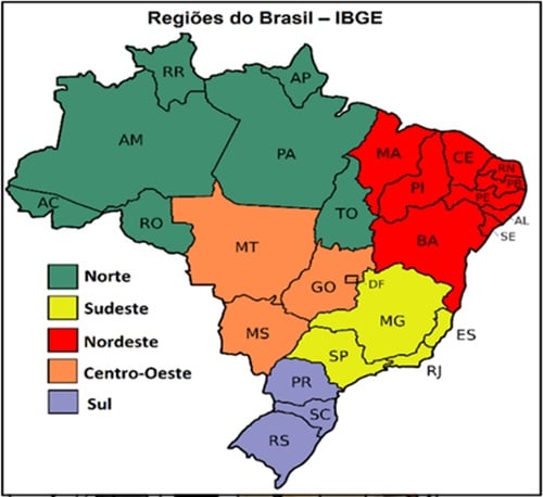 Atividade com Texto sobre as Regiões do Brasil - 6º e 7º ano