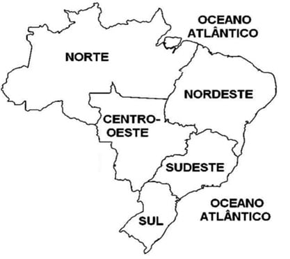 Atividade com Texto sobre as Regiões do Brasil - 6º e 7º ano