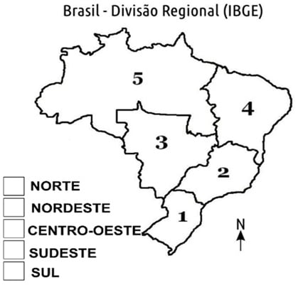 Atividade com Texto sobre as Regiões do Brasil - 6º e 7º ano