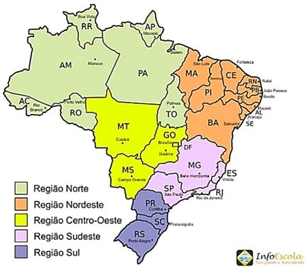 Atividade com Texto sobre as Regiões do Brasil - 6º e 7º ano