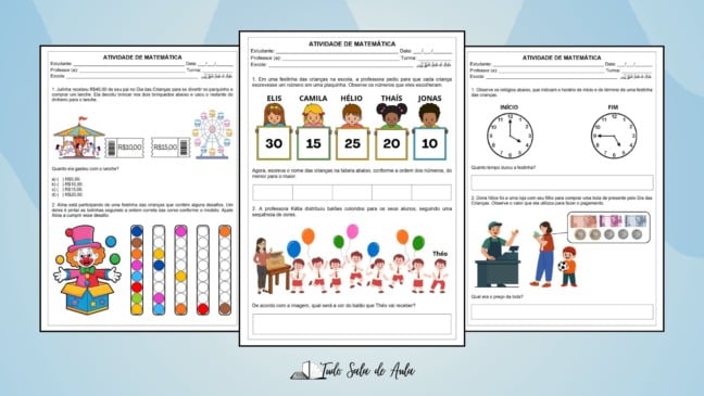 Dia das Crianças - Atividades de Matemática para o 2º e 3º ano