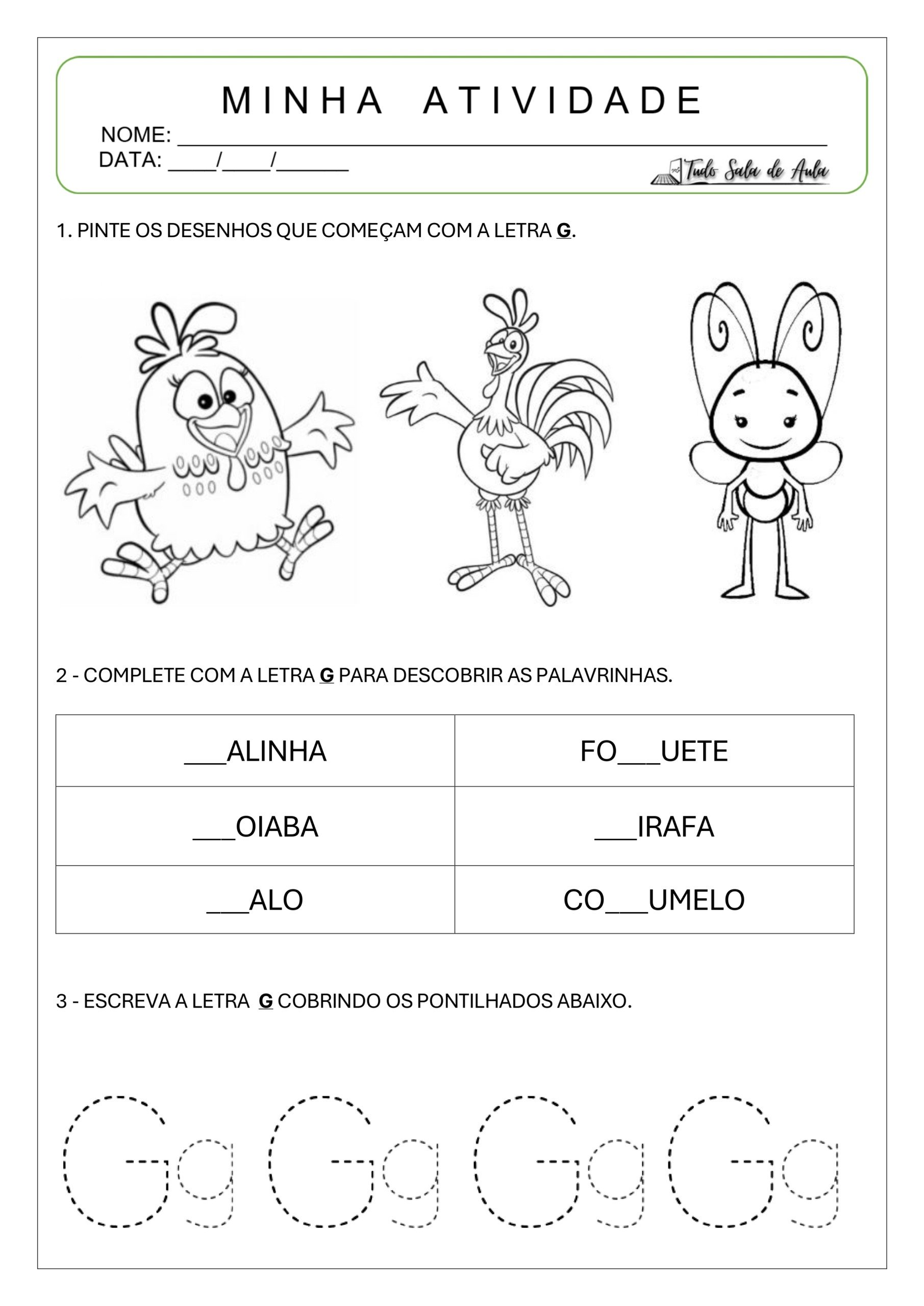 Atividades da Galinha Pintadinha para Educação Infantil