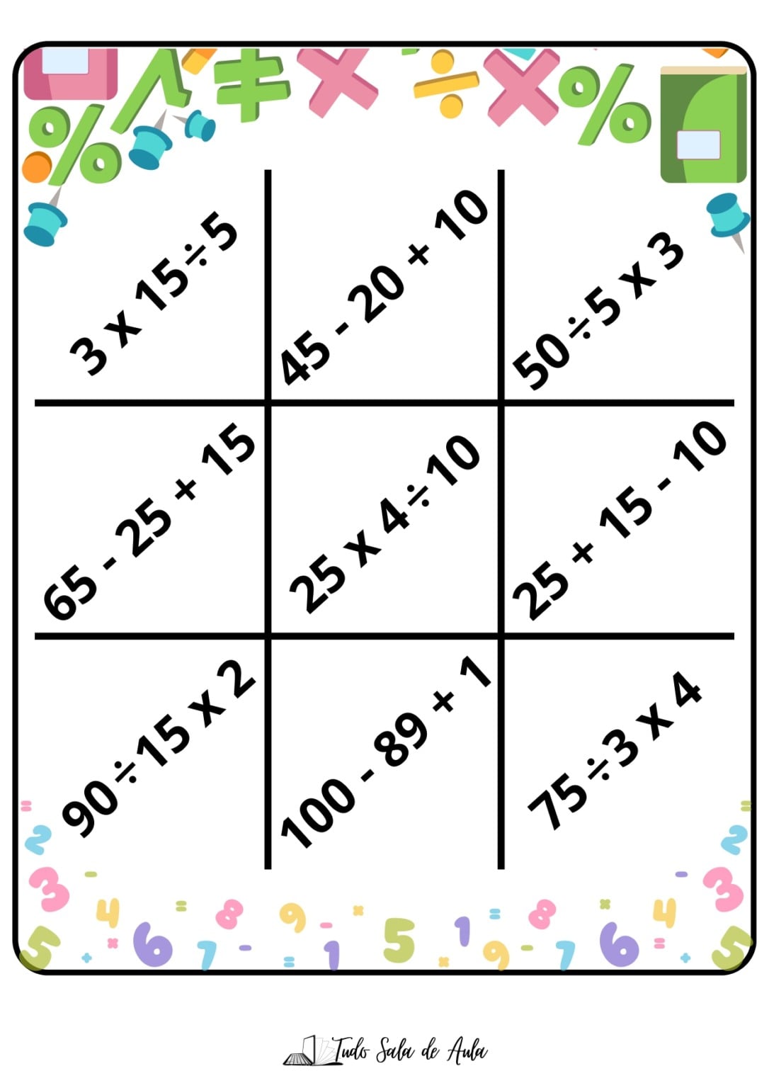 Desafios Matemáticos para 5º ano - Prontos para Imprimir - Tudo Sala de ...