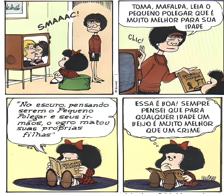 Tirinhas da Mafalda com Interpretação - 5º e 6º ano