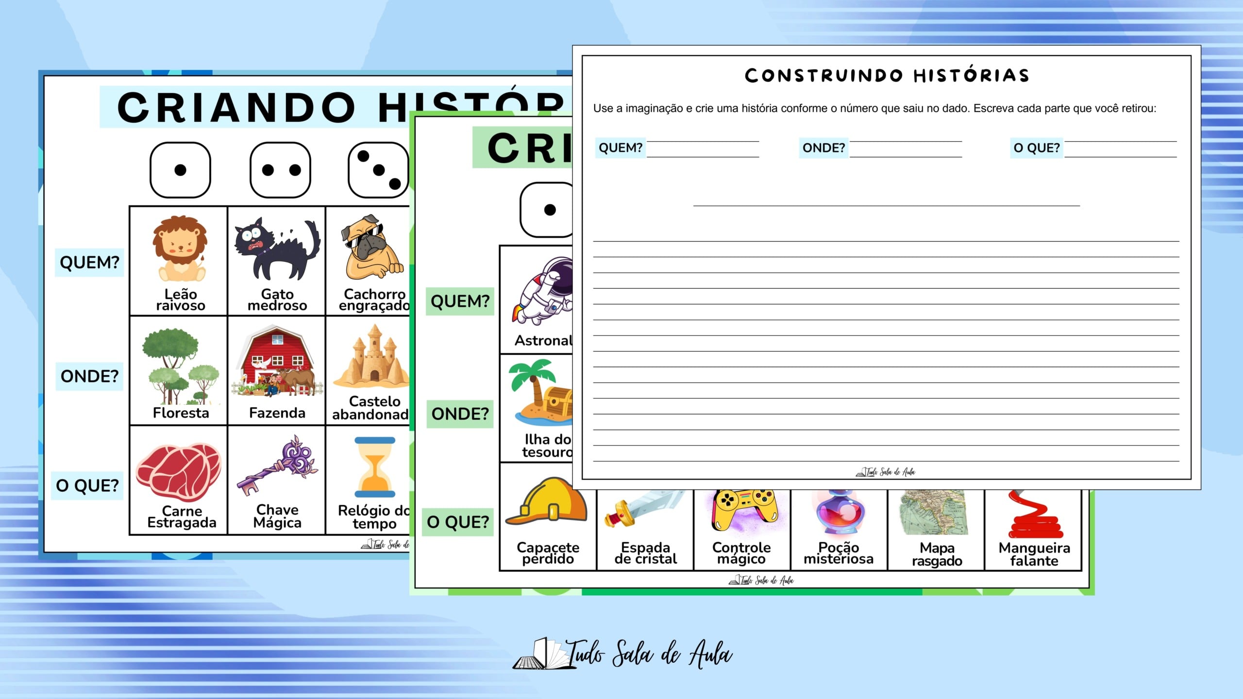 Criando de Histórias - Atividade Lúdica para Imprimir